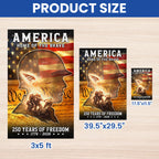 250 Years of Freedom Home of the Brave American Flag, Patriotic Veteran Flag Decor