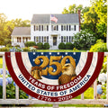 250 Years of Freedom American Fan Flag, Patriotic 1776 2026 Flag Decor