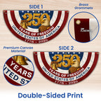 250 Years of Freedom American Fan Flag, Patriotic 1776 2026 Flag Decor