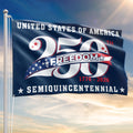 250 Years of Freedom American Flag, Patriotic Anniversary 1776 2026 Grommet Flag
