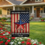 Patriotic One Nation Under God 250 Years Flag, American 1776 2026 Flag Decor