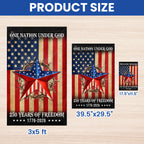Patriotic One Nation Under God 250 Years Flag, American 1776 2026 Flag Decor