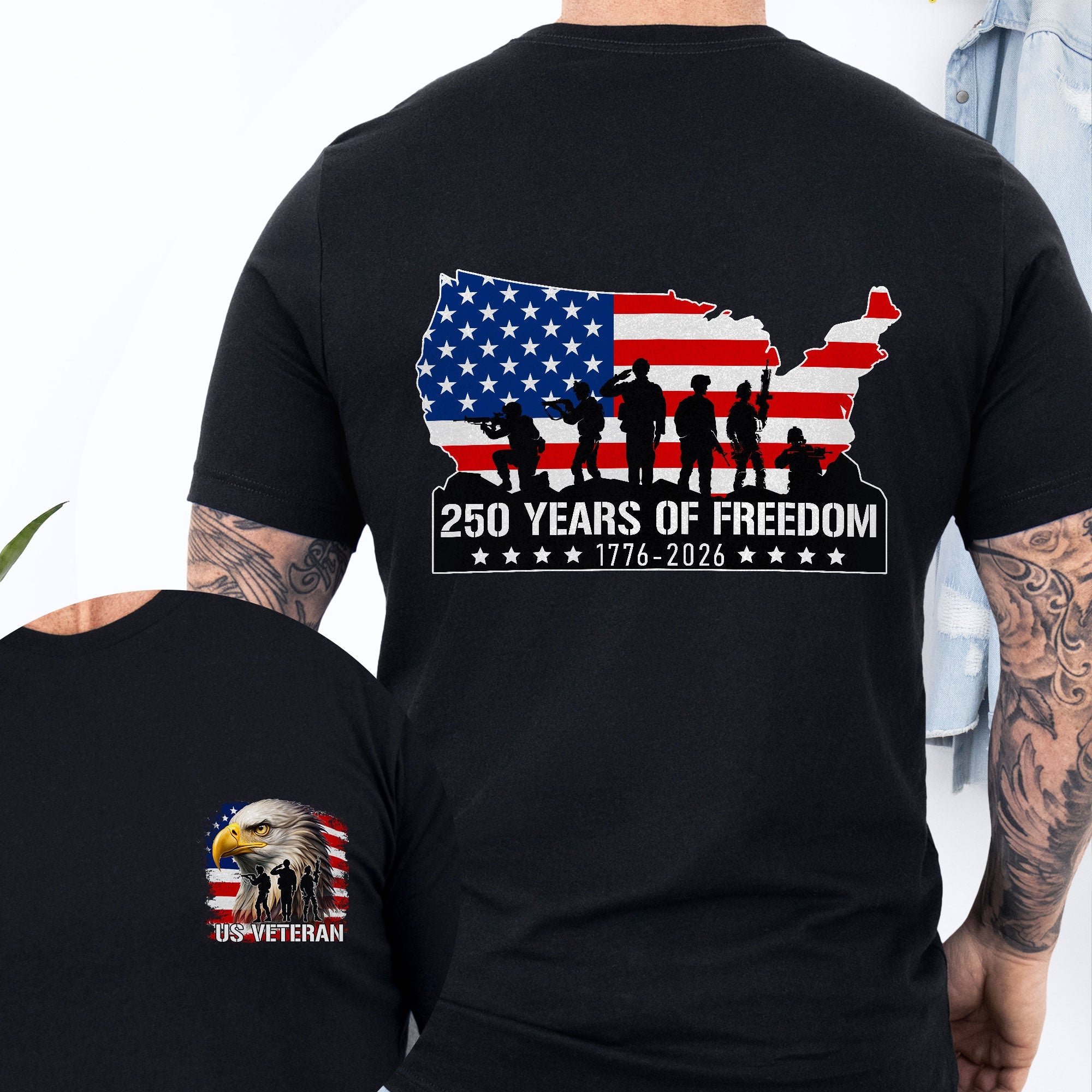 US Veteran American 1776 2026 T-shirt, Patriotic 250 Years of Freedom Tee