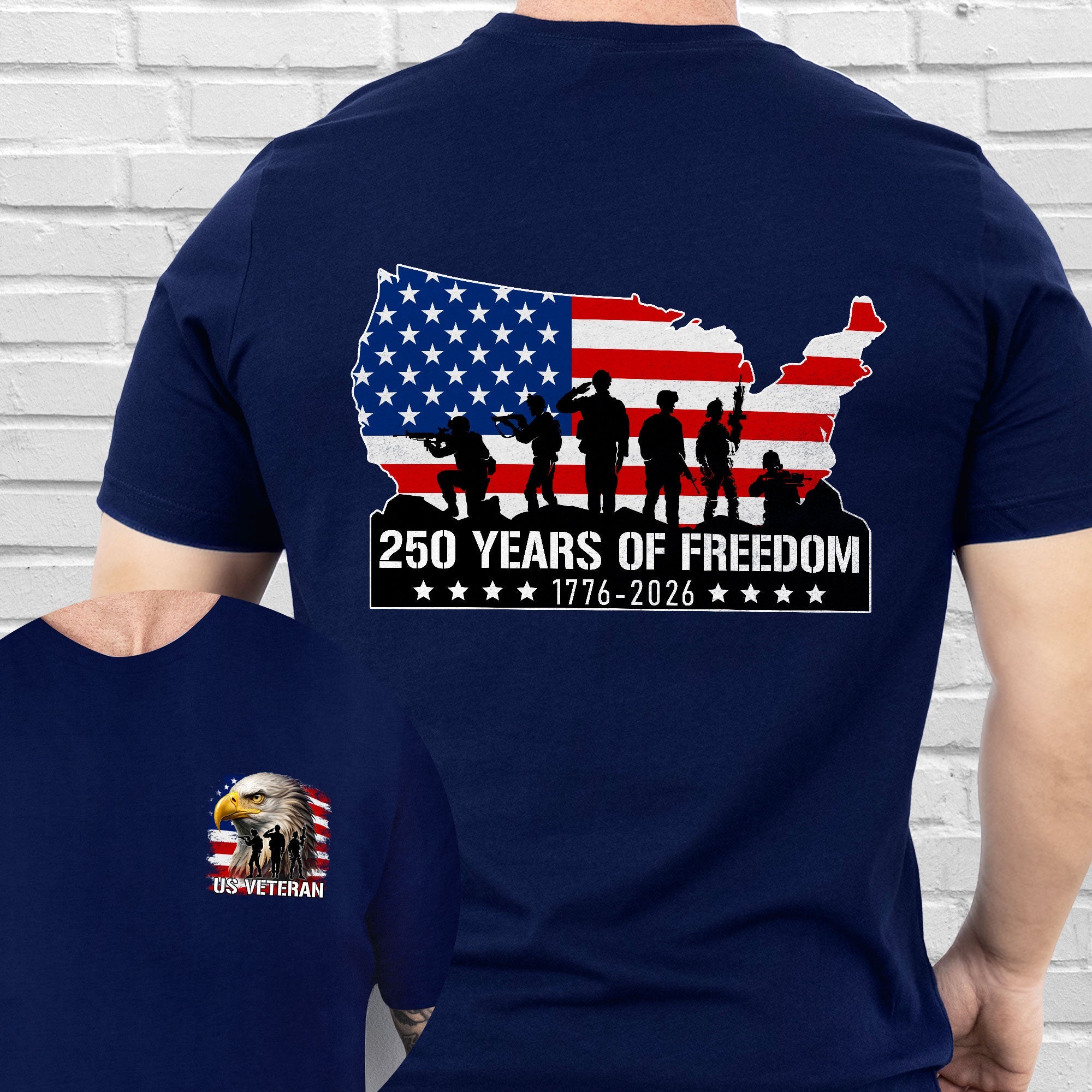 US Veteran American 1776 2026 T-shirt, Patriotic 250 Years of Freedom Tee