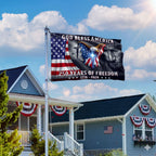 Patriotic Christian 250 Years of Freedom Flag,  God Bless America 1776 2026 Grommet Flag