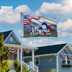 250 VA American 1776 2026 Grommet Flag, Virginia Is For Lovers Cardinal and Dogwood Flower Decor Flag