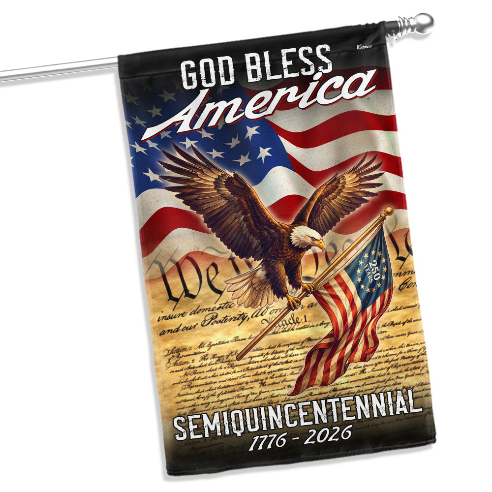 God Bless America 1776 2026 Flag, We The People Semiquincentennial 250 Years American Flag