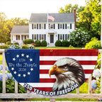 Patriotic 250 Years of Freedom Flag Decor, We The People 1776 2026 American Fan Flag