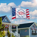 Patriotic 250 Years 1776 2026 American Flag, We The People United States Semiquincentennial Grommet Flag