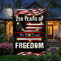 250 Years of Freedom Semiquincentennial Solar led Flag, We The People 1776 2026 Decor