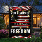 250 Years of Freedom Semiquincentennial Solar led Flag, We The People 1776 2026 Decor