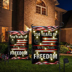 250 Years of Freedom Semiquincentennial Solar led Flag, We The People 1776 2026 Decor