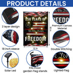 250 Years of Freedom Semiquincentennial Solar led Flag, We The People 1776 2026 Decor
