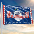 250 Years of Freedom Semiquincentennial Flag, United States of America 1776 2026 Grommet Flag