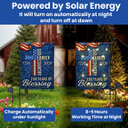 American 1776 2026 Patriotic Garden Flag, 250 Years of Blessing God Family Country Solar LED Flag