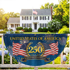 250 Years Semiquincentennial 1776 2026 Fan Flag, Patriotic American Flag Decor