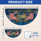 250 Years Semiquincentennial 1776 2026 Fan Flag, Patriotic American Flag Decor