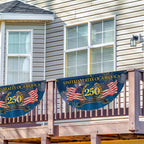 250 Years Semiquincentennial 1776 2026 Fan Flag, Patriotic American Flag Decor
