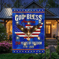 Patriotic Christ 250 Years of Freedom Flag, God Bless America 1776–2026 Solar LED Flag Decor