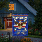 Patriotic Christ 250 Years of Freedom Flag, God Bless America 1776–2026 Solar LED Flag Decor