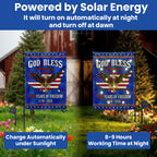 Patriotic Christ 250 Years of Freedom Flag, God Bless America 1776–2026 Solar LED Flag Decor