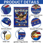 Patriotic Christ 250 Years of Freedom Flag, God Bless America 1776–2026 Solar LED Flag Decor