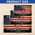 One Nation Under God Patriotic 250 Years Flag, American 1776 2026 Grommet Flag