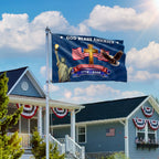250 Years of Freedom Christian Flag, God Bless America Patriotic 1776 2026 Grommet Flag