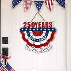 Patriotic 250 Years American Hanging Sign, 1776 2026 Wooden Decor for Independence Day