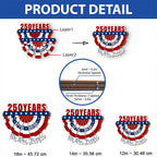 Patriotic 250 Years American Hanging Sign, 1776 2026 Wooden Decor for Independence Day