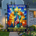 250 Years of Freedom Solar Led Flag, Liberty 1776 2026 American Independence Day Flag Decor