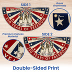 The Spirit of '76 American Bunting Flag, 250 Years of Freedom 1776 2026 Fan Flag