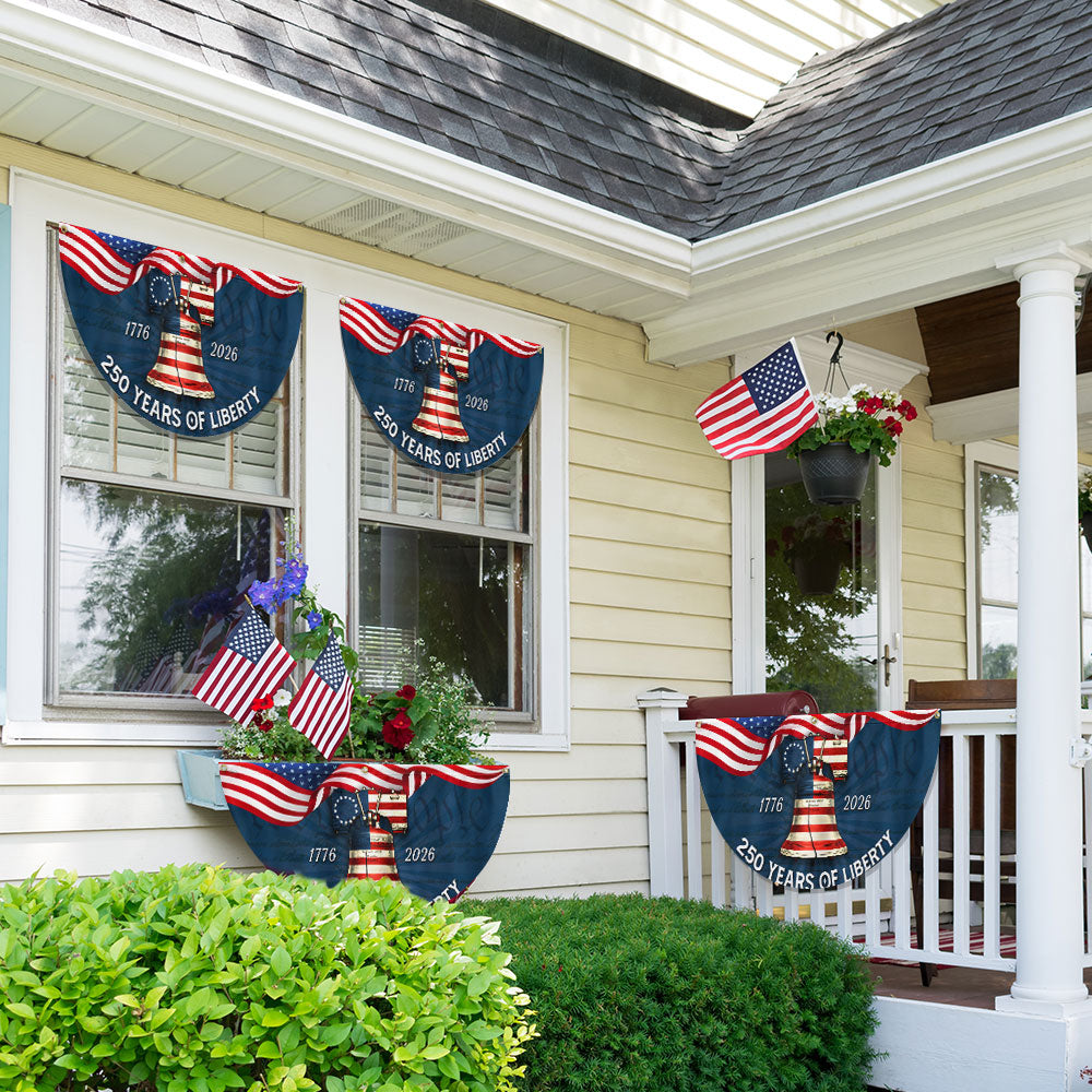 250 Years of Liberty Fan Flag, American Betsy Ross 1776 2026 Patriotic Flag Decor