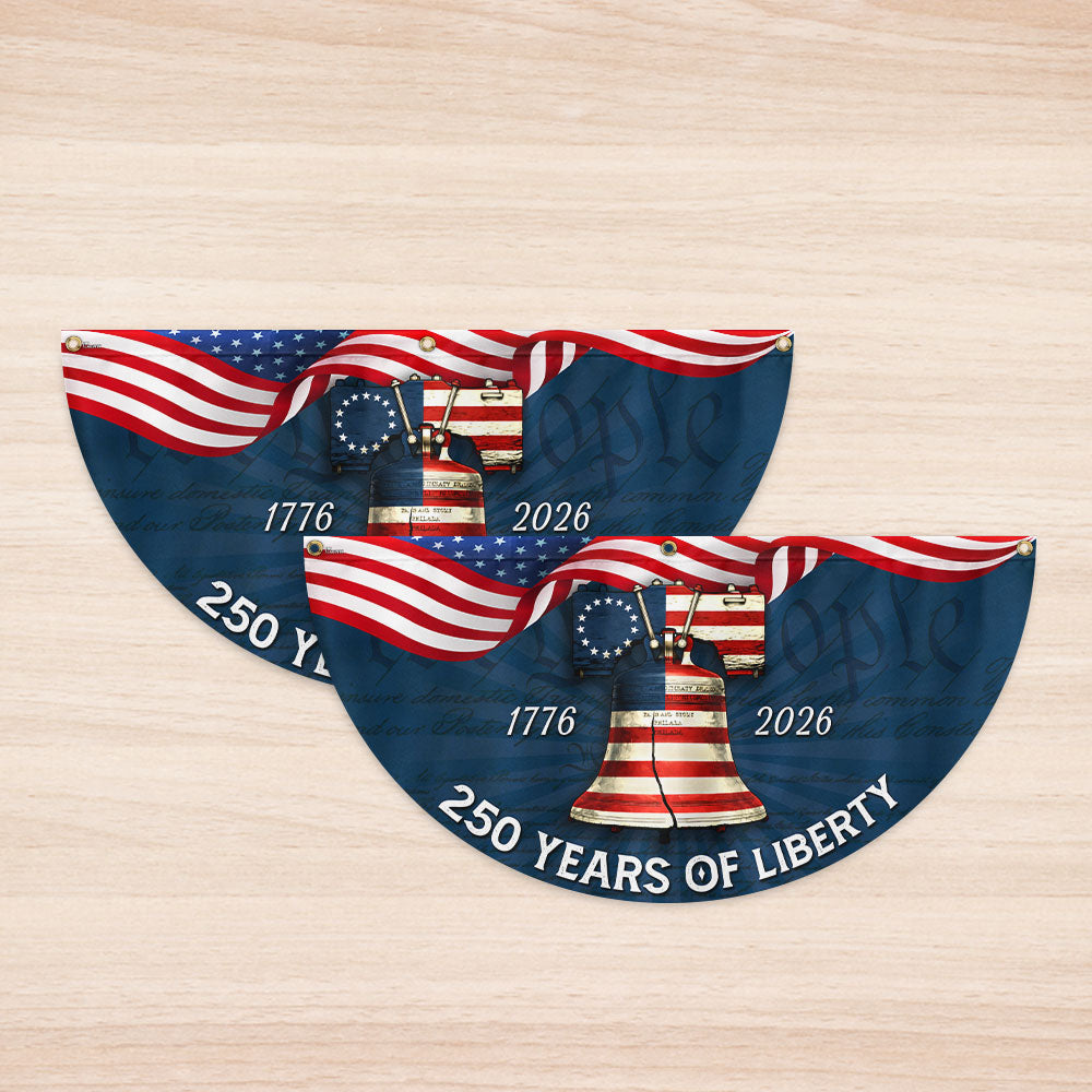 250 Years of Liberty Fan Flag, American Betsy Ross 1776 2026 Patriotic Flag Decor