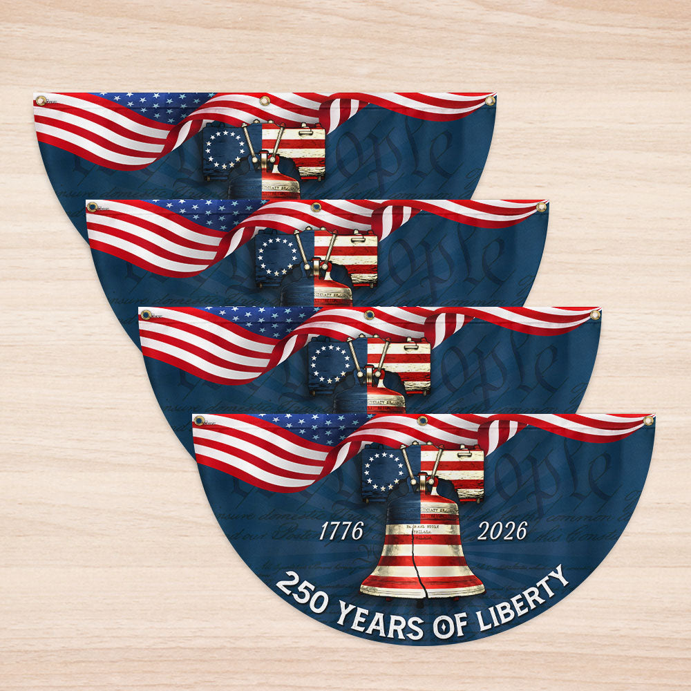 250 Years of Liberty Fan Flag, American Betsy Ross 1776 2026 Patriotic Flag Decor