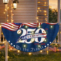 250 Years of Freedom American Fan Flag, Semiquincentennial 1776 2026 Solar Led Flag Decor