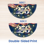 250 Years of Freedom American Fan Flag, Semiquincentennial 1776 2026 Solar Led Flag Decor