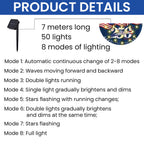 250 Years of Freedom American Fan Flag, Semiquincentennial 1776 2026 Solar Led Flag Decor