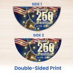 250th Anniversary USA Fan Flag, 1776 2026 Patriotic Solar Led Flag Decor