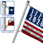 We The People 250 Years of Freedom Flag, 1776 2026 American Grommet Flag Decor