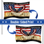 250 Years of Freedom 1776 2026 American Grommet Flag, We The People Patriotic Decor