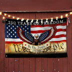 250 Years of Freedom 1776 2026 American Grommet Flag, We The People Patriotic Decor