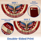 Patriotic Christian American Fan Flag, 250 Years of Freedom Eagle Cros 1776 2026 Flag Decor
