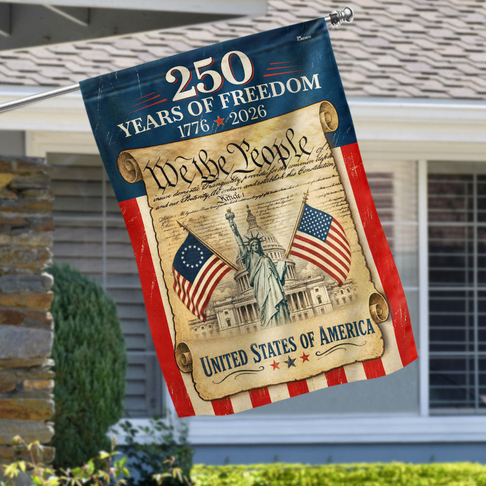 250 Years of Freedom We The People Garden Flag, America 1776 2026 Anniversary Flag Decor