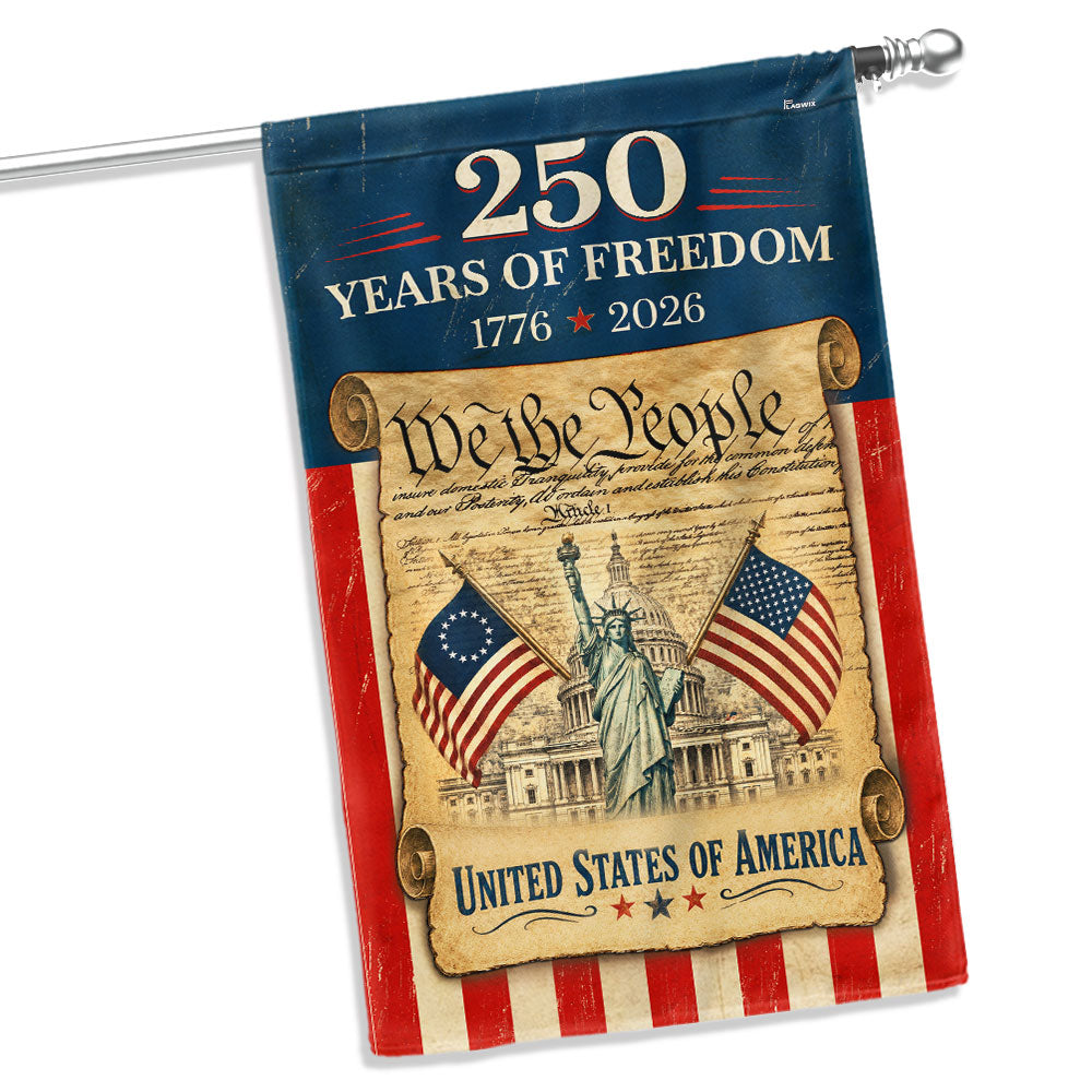 250 Years of Freedom We The People Garden Flag, America 1776 2026 Anniversary Flag Decor