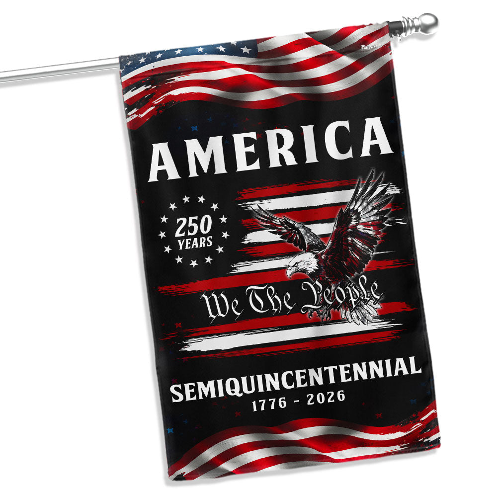 250 Years of America Semiquicentennial Garden Flag, Patriotic We The People 1776 2026 Decor