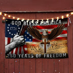 250 Years of Freedom Christian Grommet Flag, God Bless America 1776 2026 Flag