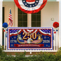 250th Semiquincentennial USA Fence Banner 1776 2026 Patriotic outdoor Flag