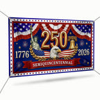 250th Semiquincentennial USA Fence Banner 1776 2026 Patriotic outdoor Flag