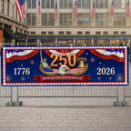 250th Semiquincentennial USA Fence Banner 1776 2026 Patriotic outdoor Flag
